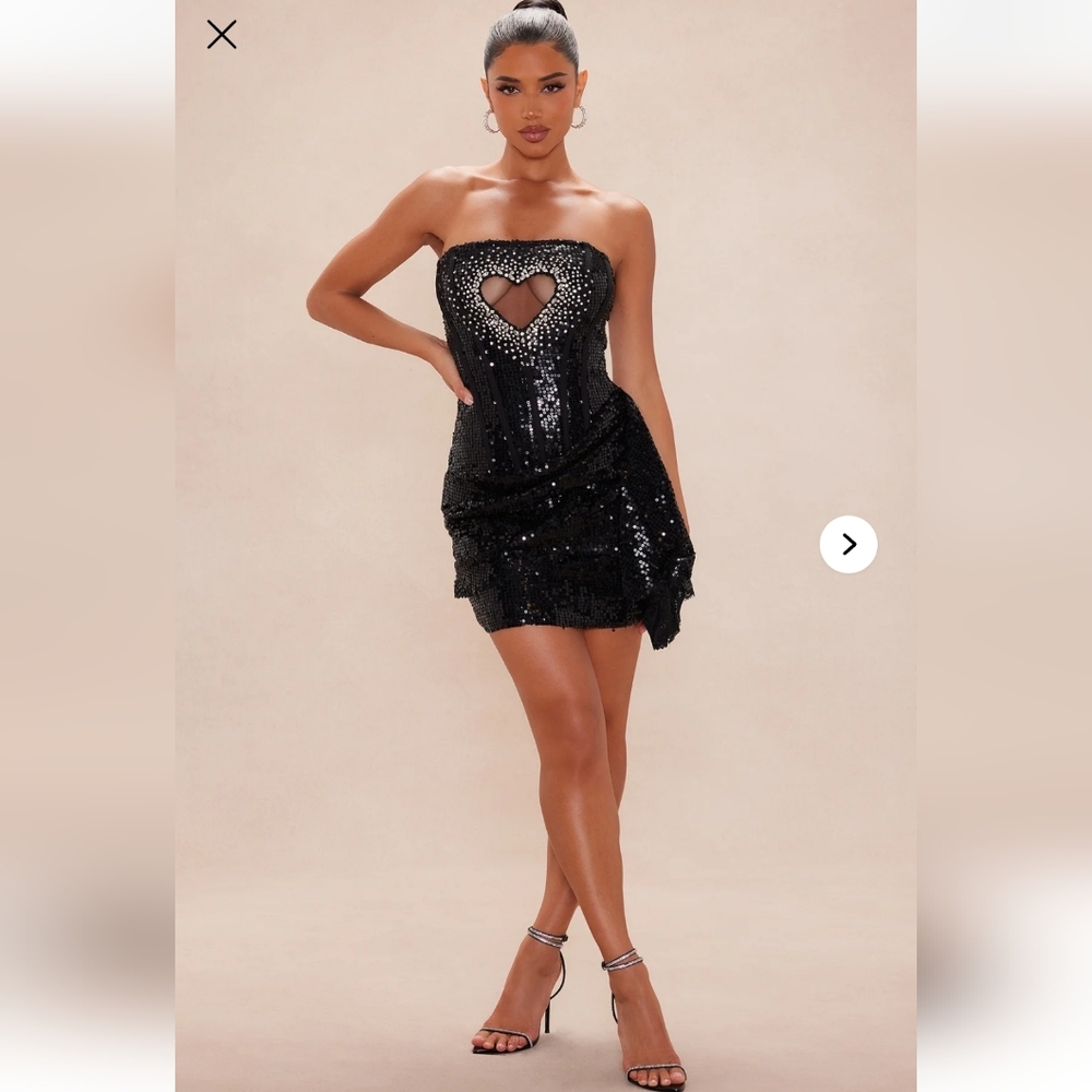 Sabrina Carpenter Sequin Heart-Cutout Mini Dress